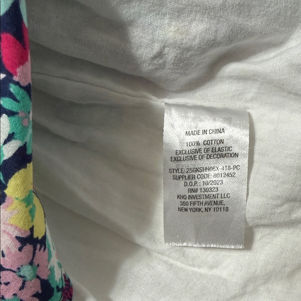 GAP Girls Floral Shirred Dress in Mint, Pink & Yellow - Picture 5 of 5
